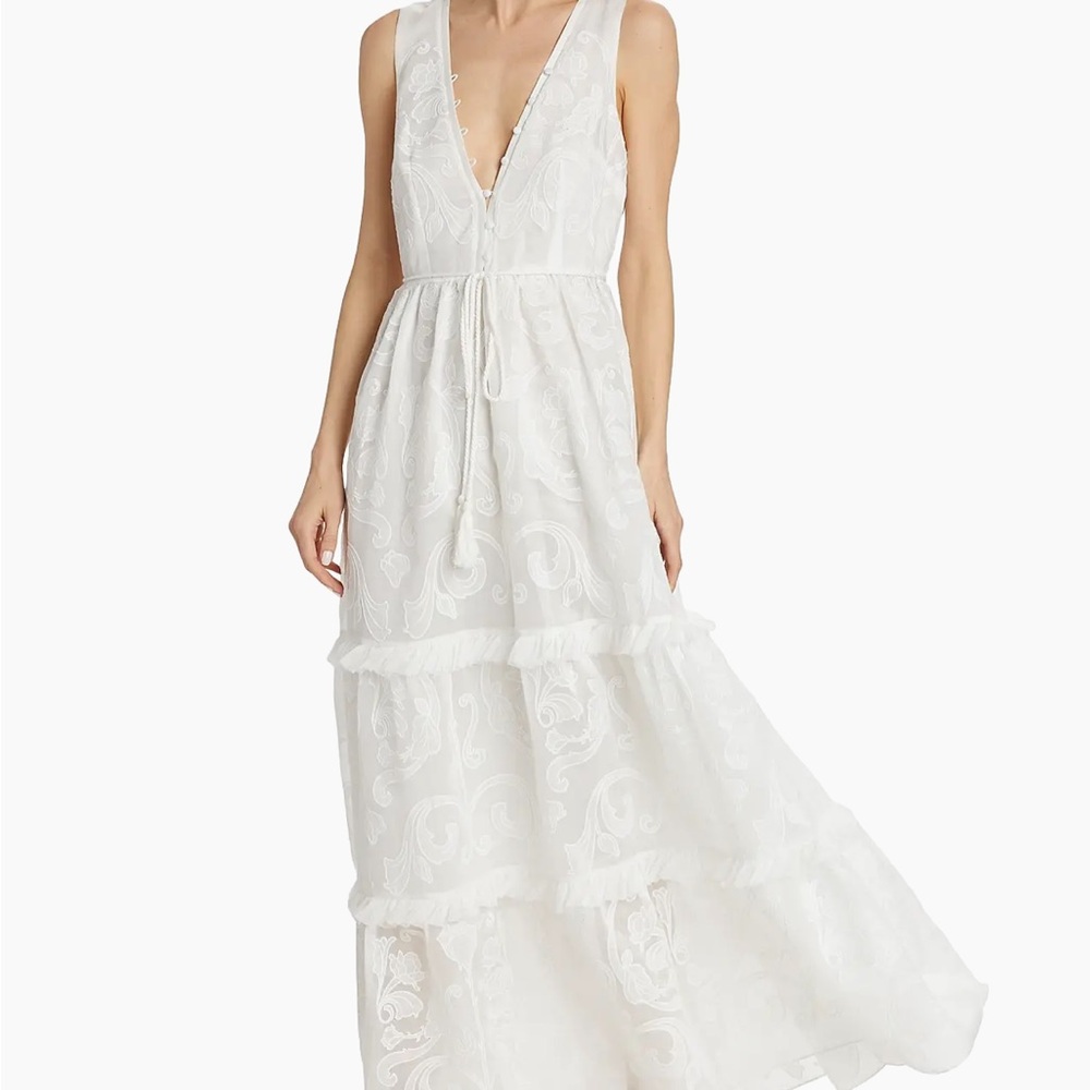 Marchesa White Lace Maxi Dress - Picture 1 of 3